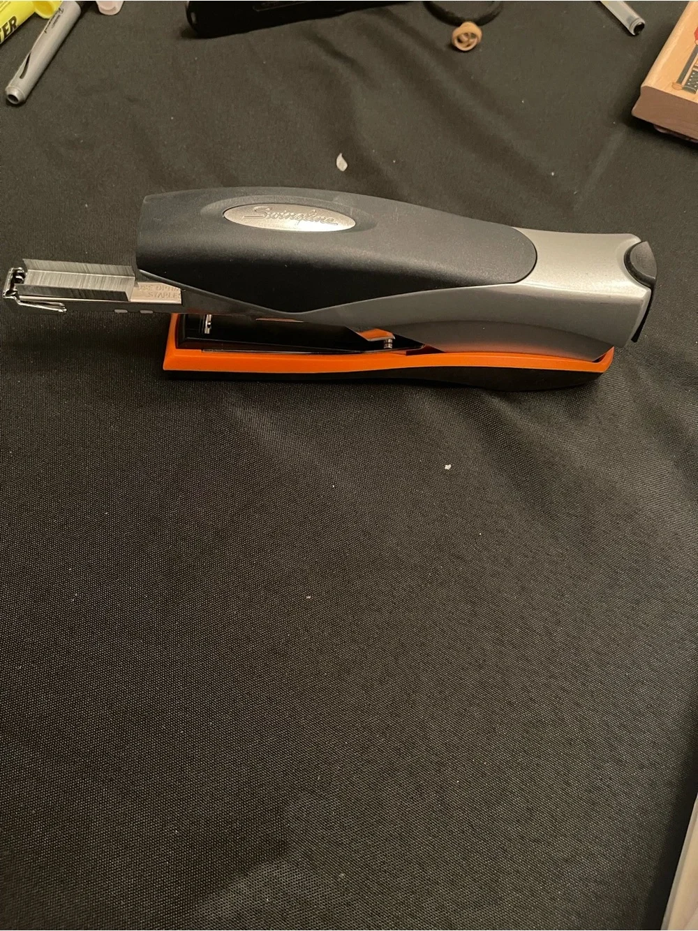 Swingline Black & Orange Heavy-Duty Stapler. Staples 2-40 pieces of paper